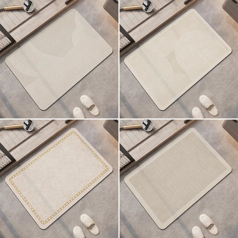 Non-Slip Diatomite Bath Mat Bathroom Foot Mats