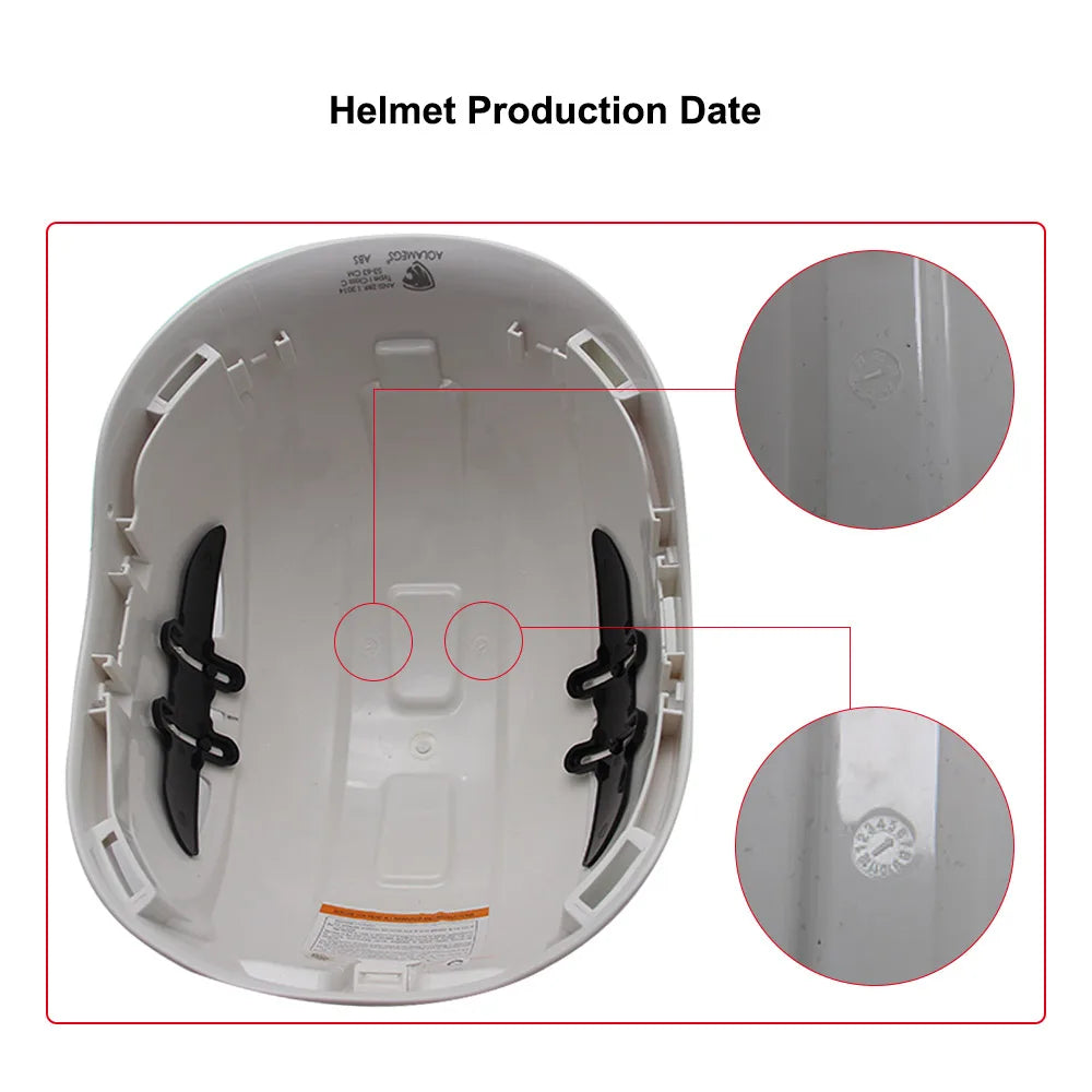 CE Construction Safety Helmet With Visor Built In Goggles