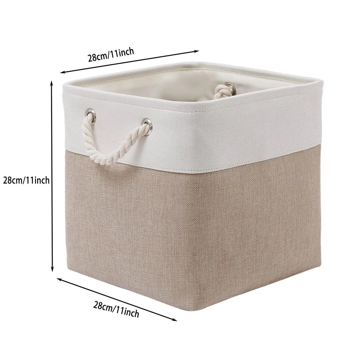 11 x 11 Inch Cube Storage Bins, Large Collapsible Fabric Storage Bin