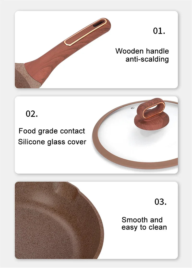 DONNOR Pot and Pan Set Non stick Frying pan 15/16Pcs Cookware