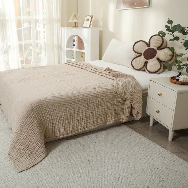 150X200cm Large Size Baby Blanket Cotton Gauze 6layer Muslin Blankets