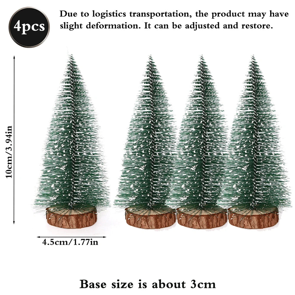 Mini Christmas Tree Bottle Brush Tree Artificial Green Christmas