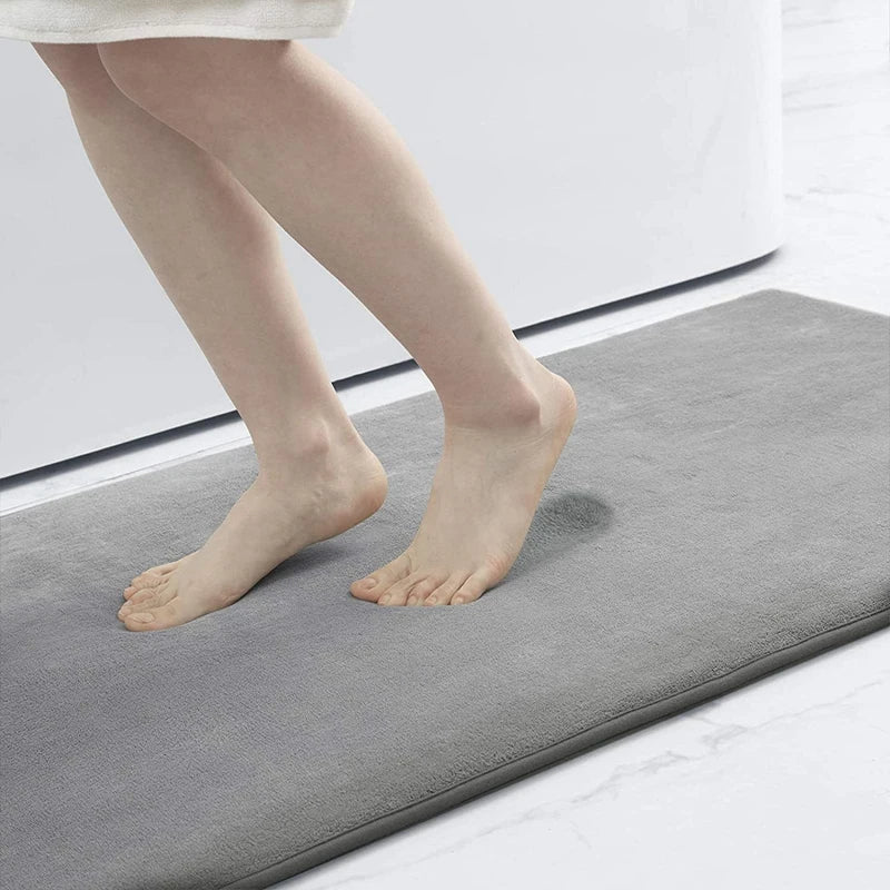 Homaxy Super Absorbent Bath Mat Memory Foam Carpet Non-Slip