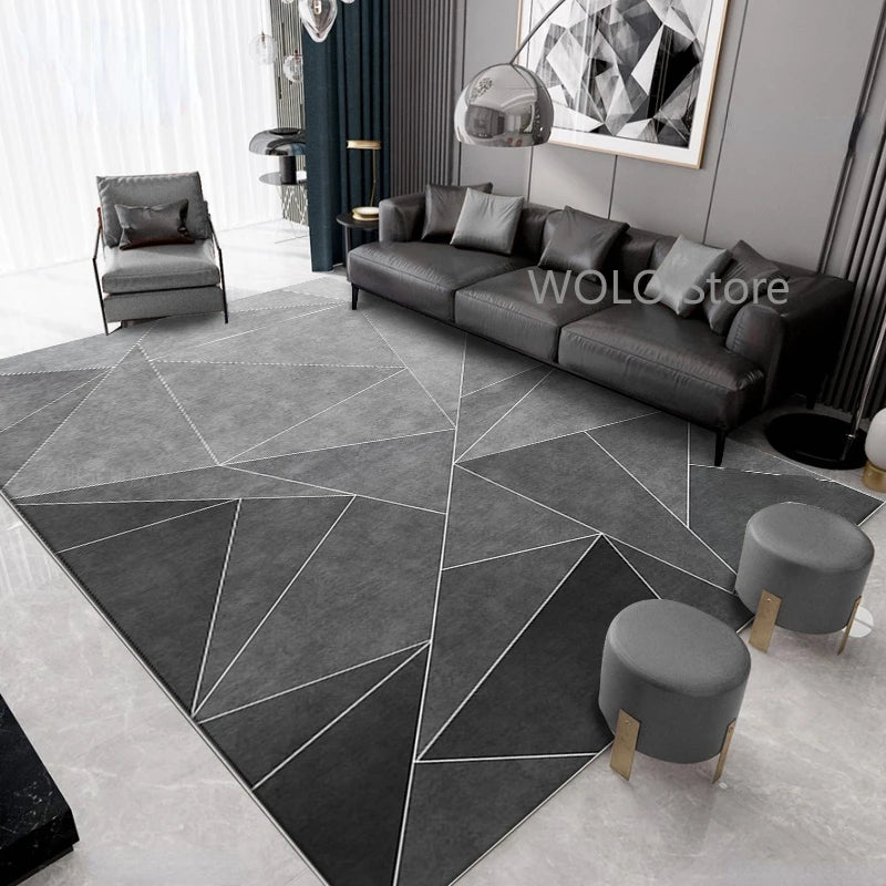 Nordic Marble Geometry Carpets for Living Room