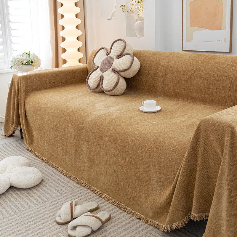 Cream Style Chenille Sofa Cover Sofa Towel Four Seasons