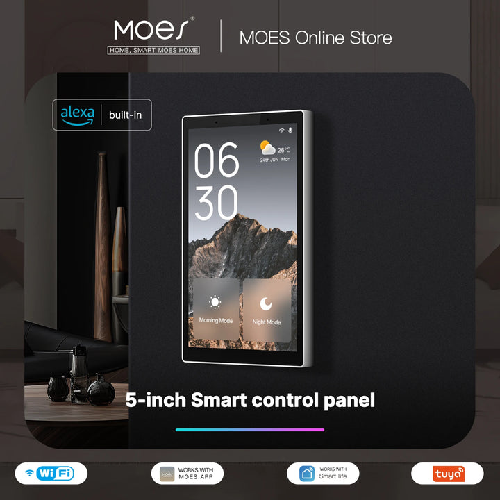 MOES Tuya Wifi Smart 5-inch Touch Screen Voice Control