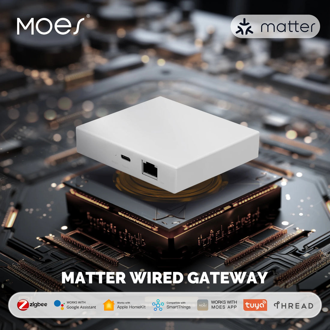 MOES Tuya Zigbee Matter Thread Gateway Smart Home