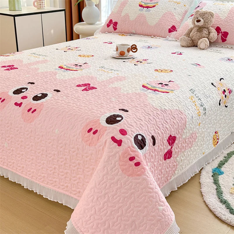 Thicken Bed Cover Floral Style Bedspread Home Bed Linen Double Bedspreads