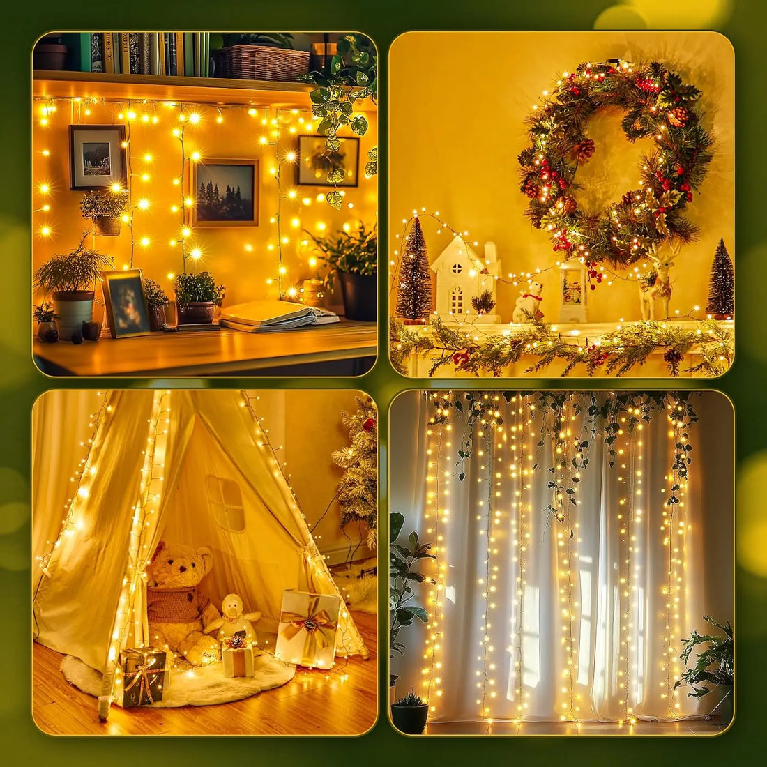 LED Firecracker String Lights 30-75M Garland Fairy Lights EU/US