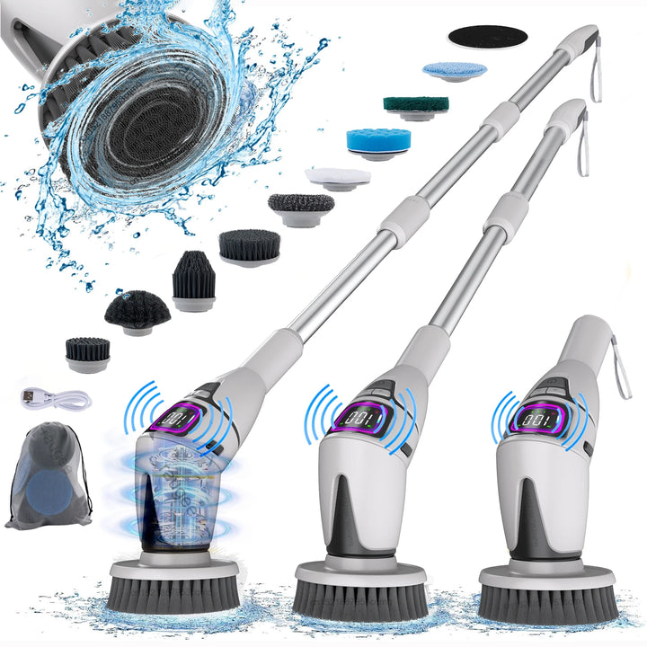 Electric Bathroom Cleaning Brush 10 in 1 Multifunctional Household Wireless