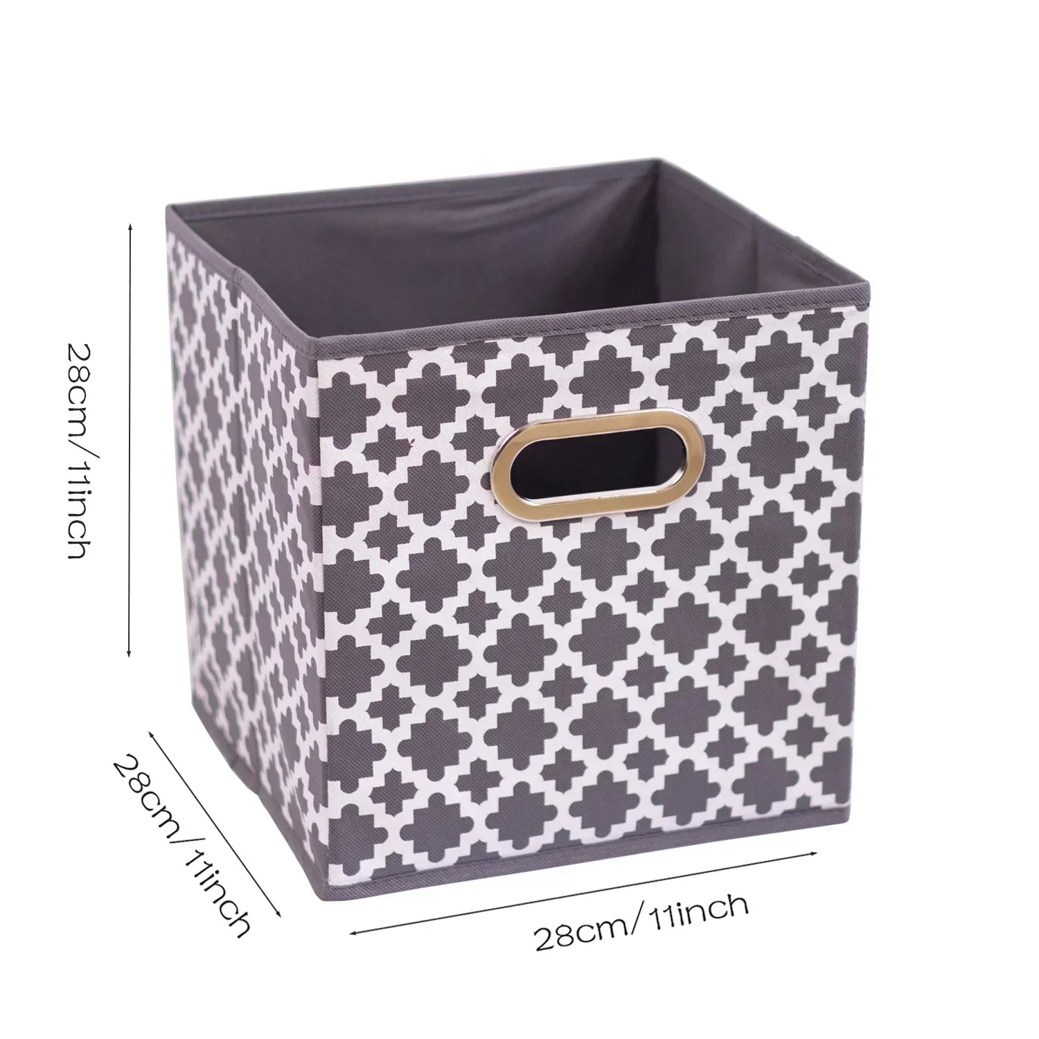 Foldable Organizer Basket With Handle Collapsible Storage Box