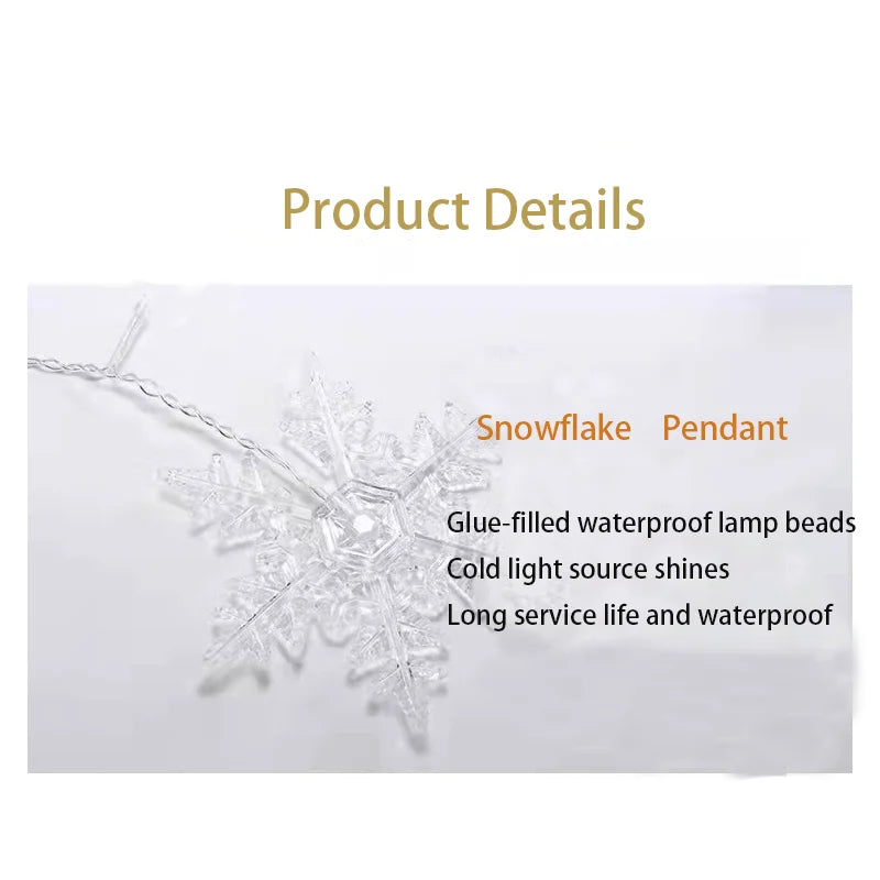 110V 220V Snowflakes  Curtain Garland