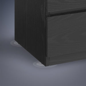 VASAGLE Bedside table with LED lighting